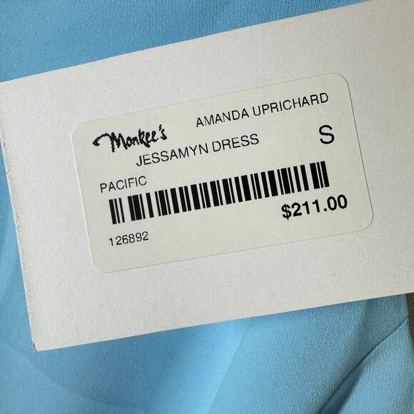 Amanda Uprichard Jessamyn Mini Dress Pacific Blue Size Small - Picture 5 of 9